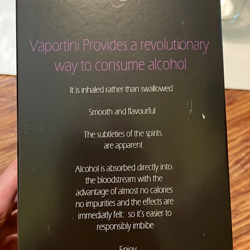 NIB Vaportini glass alcohol vaporizer set